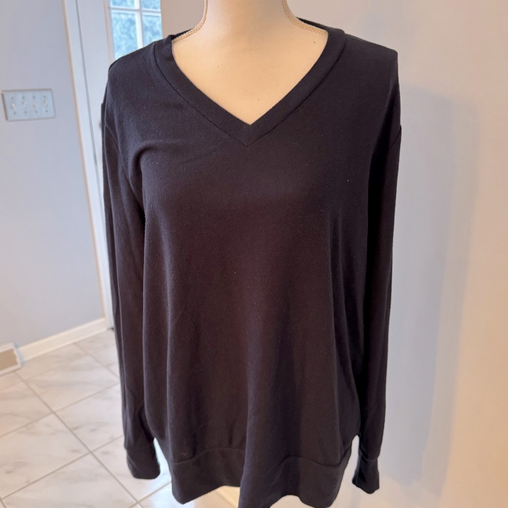 Classic Navy V-Neck Sweater Shirt